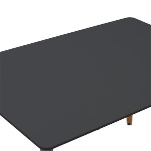 271 000012 2 12 Dining table Natali MDF top black-natural legs 120x80x76cmIndoor furniture > Dining Tables
