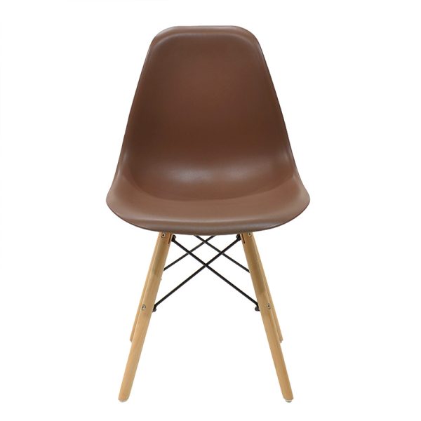 271 000014 3 12 Chair Julita pakoworld PP brown-natural leg 46x50x82cmIndoor furniture > Chairs