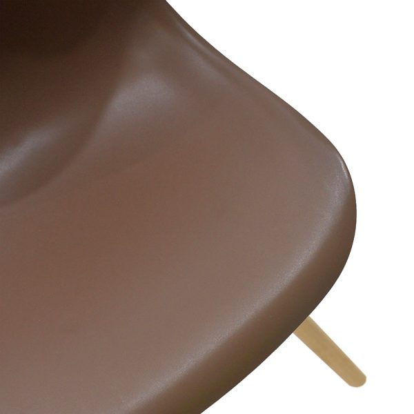 271 000014 4 12 Chair Julita pakoworld PP brown-natural leg 46x50x82cmIndoor furniture > Chairs