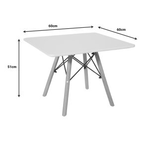 271 000021 3 8 Natali children's table pakoworld MDF white and natural beech wood 60x60x51cmIndoor furniture > Children's Room