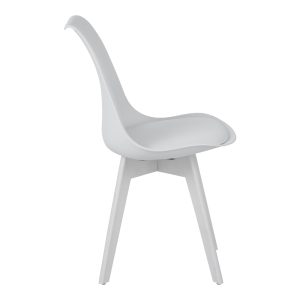 271 000037 3 6 Chair Gaston I pakoworld PP-PU in white color 48.5x53.5x81.5cmIndoor furniture > Chairs
