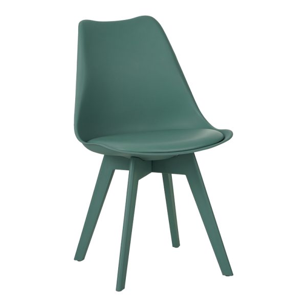 271 000039 15 Chair Gaston I pakoworld PP-PU in green color 48.5x53.5x81.5cmIndoor furniture > Chairs