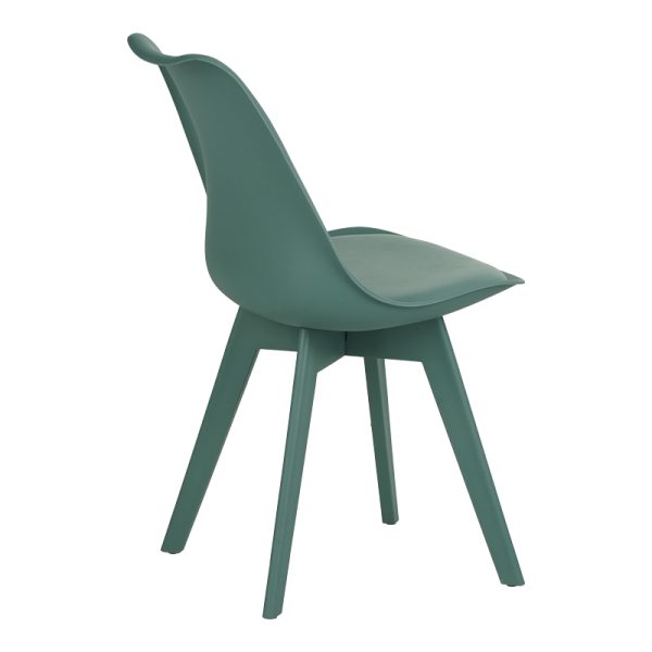 271 000039 2 12 Chair Gaston I pakoworld PP-PU in green color 48.5x53.5x81.5cmIndoor furniture > Chairs