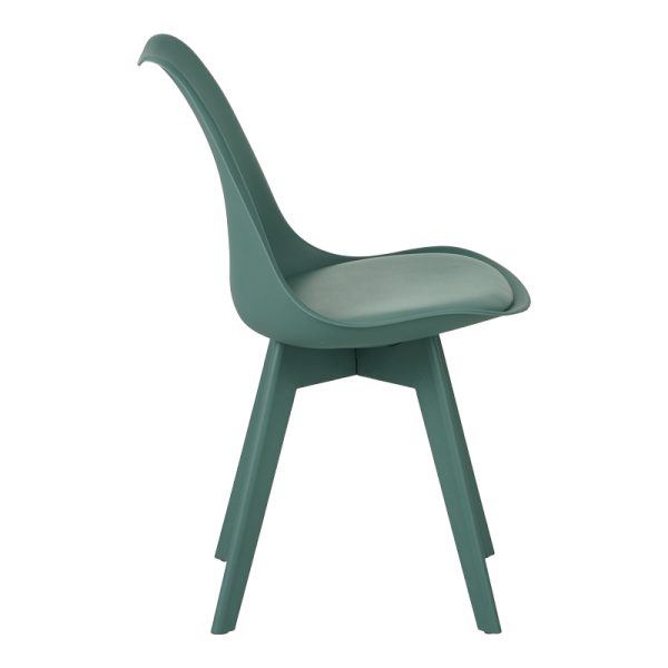 271 000039 3 12 Chair Gaston I pakoworld PP-PU in green color 48.5x53.5x81.5cmIndoor furniture > Chairs