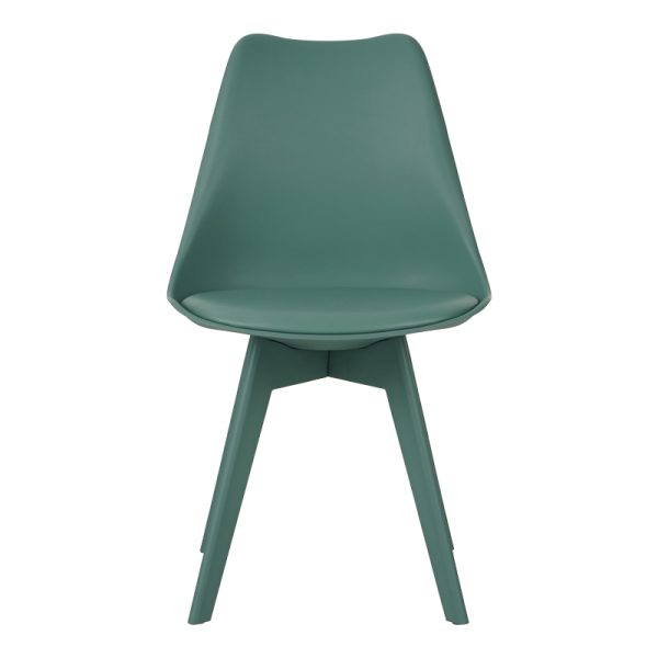 271 000039 4 12 Chair Gaston I pakoworld PP-PU in green color 48.5x53.5x81.5cmIndoor furniture > Chairs
