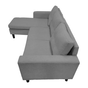 272 000001 2 5 Reversible corner sofa Maneli pakoworld fabric anthracite 196x138/77x82cmIndoor furniture > Cornered sofas