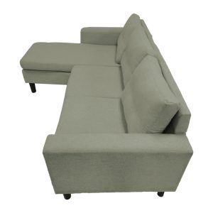 272 000002 2 4 Reversible corner sofa Maneli pakoworld fabric grey-beige 196x138/77x82cmIndoor furniture > Cornered sofas