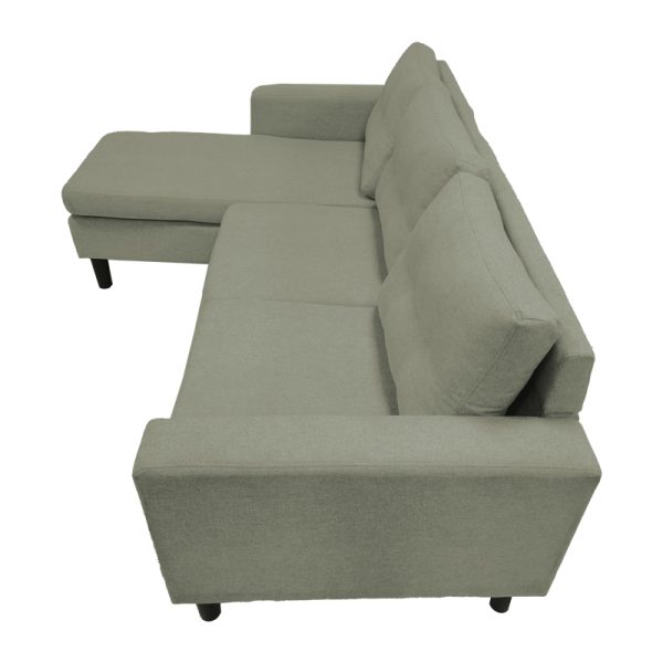 272 000002 2 4 Reversible corner sofa Maneli pakoworld fabric grey-beige 196x138/77x82cmIndoor furniture > Cornered sofas