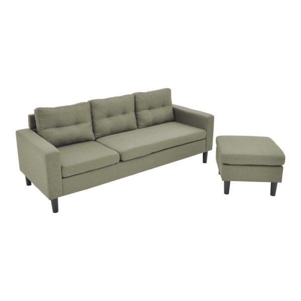 272 000002 4 4 Reversible corner sofa Maneli pakoworld fabric grey-beige 196x138/77x82cmIndoor furniture > Cornered sofas