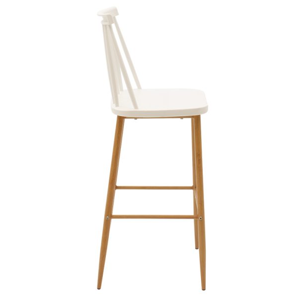273 000006 2 5 Bar stool Aurora pakoworld white pp-natural leg 42x49x109cmOutdoor furniture > Stools bar