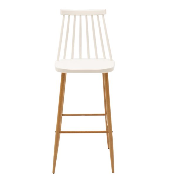 273 000006 3 5 Bar stool Aurora pakoworld white pp-natural leg 42x49x109cmOutdoor furniture > Stools bar