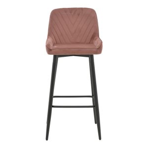 273 000010 3 Bar stool Deppy pakoworld rotten apple velvet- black metal 43x54x102cmIndoor furniture > Bar stools