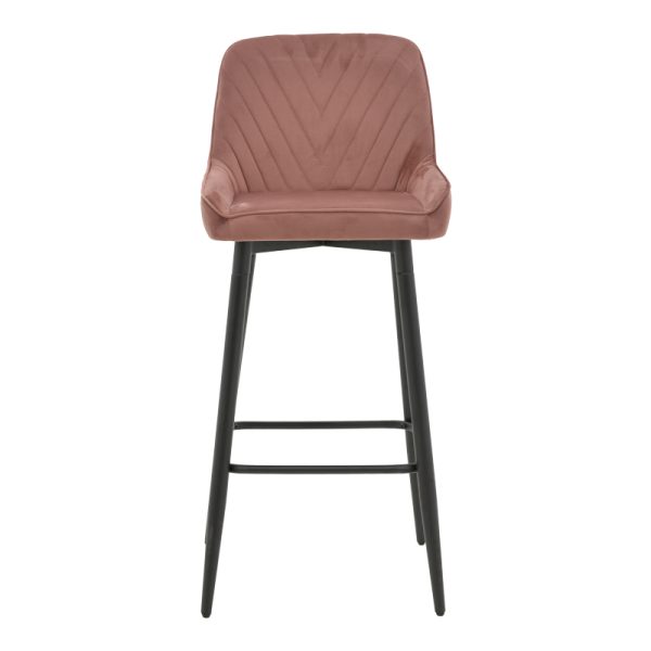 273 000010 3 Bar stool Deppy pakoworld rotten apple velvet- black metal 43x54x102cmIndoor furniture > Bar stools