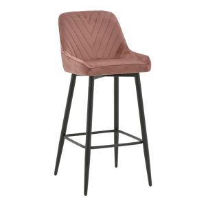 273 000010 Bar stool Deppy pakoworld rotten apple velvet- black metal 43x54x102cmIndoor furniture > Bar stools