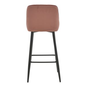 273 000010 4 Bar stool Deppy pakoworld rotten apple velvet- black metal 43x54x102cmIndoor furniture > Bar stools