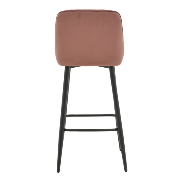 273 000010 4 Bar stool Deppy pakoworld rotten apple velvet- black metal 43x54x102cmIndoor furniture > Bar stools