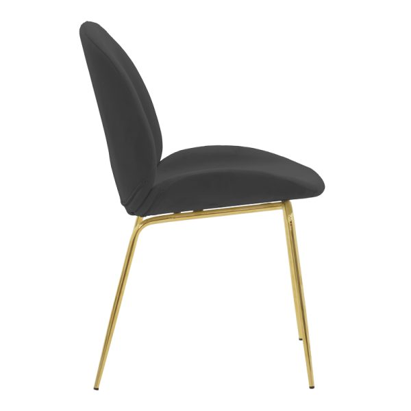 273 000016 2 2 Chair Maley pakoworld dark grey velvet-gold metal 47x60x90cmSPRING OFFERS