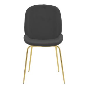 273 000016 3 2 Chair Maley pakoworld dark grey velvet-gold metal 47x60x90cmSPRING OFFERS
