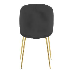 273 000016 4 2 Chair Maley pakoworld dark grey velvet-gold metal 47x60x90cmSPRING OFFERS