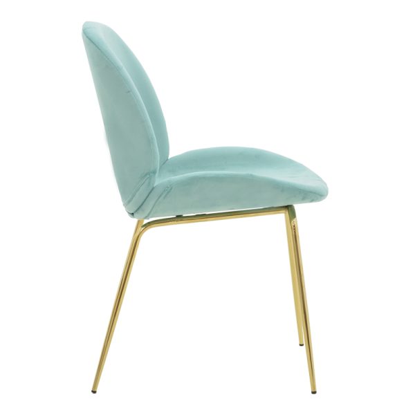 273 000017 2 2 Chair Maley pakoworld green elvet-gold metal 47x60x90cmIndoor furniture > Chairs