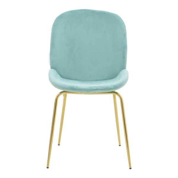 273 000017 3 2 Chair Maley pakoworld green elvet-gold metal 47x60x90cmIndoor furniture > Chairs