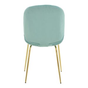 273 000017 4 2 Chair Maley pakoworld green elvet-gold metal 47x60x90cmIndoor furniture > Chairs