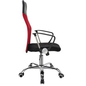 274 000006 2 6 Manager office chair Joel I pakoworld fabric mesh black-red 60x60x109-118cmOffice furniture > Manager office chairs