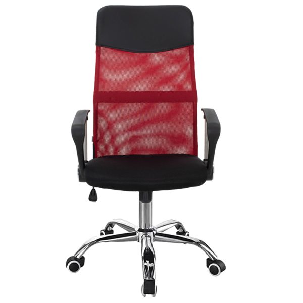 274 000006 3 6 Manager office chair Joel I pakoworld fabric mesh black-red 60x60x109-118cmOffice furniture > Manager office chairs