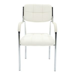 274 000010 3 5 Stackable guest chair Otlen pakoworld white pu-chrome leg 47x45x87cmSPRING OFFERS