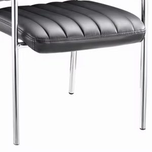274 000011 2 10 Cazen stackable guest chair pakoworld black pu-chrome leg 55x49x84cmOffice furniture > Visitor office chairs
