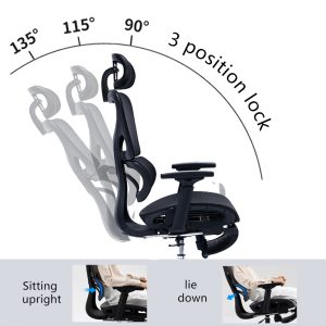 275 000002 2 10 Office chair manager with footrest Thelonius pakoworld mesh blackOffice furniture > Manager office chairs