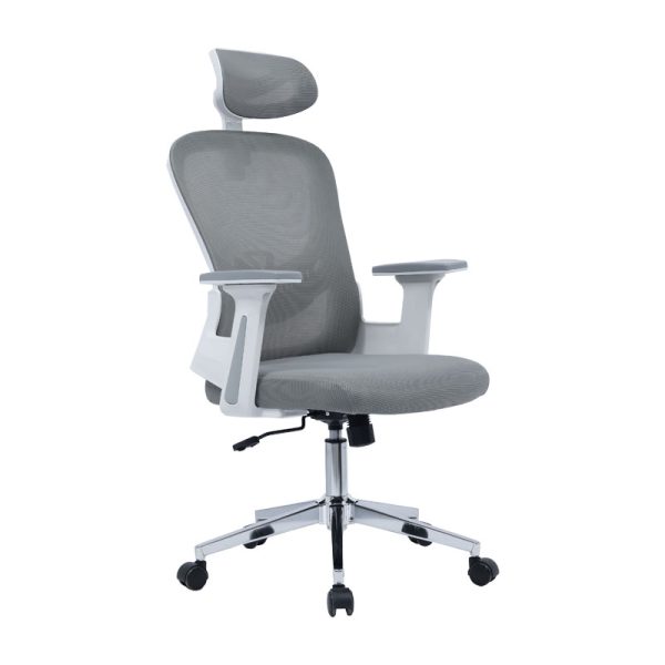 275 000005 12 Office chair manager Ignatius pakoworld mesh light greyOffice furniture > Manager office chairs