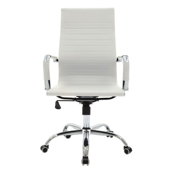 277 000002 3 9 Manager office chair Valter pakoworld white pu 55.5x58x108cmOffice furniture > Manager office chairs