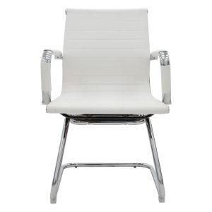 277 000004 3 Visitor office chair Valter pakoworld white pu 55.5x48x88cmOffice furniture > Visitor office chairs