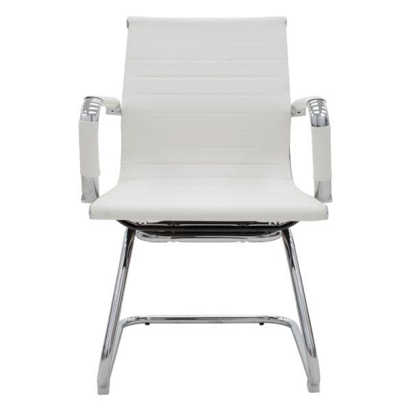 277 000004 3 Visitor office chair Valter pakoworld white pu 55.5x48x88cmOffice furniture > Visitor office chairs