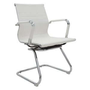 277 000004 Visitor office chair Valter pakoworld white pu 55.5x48x88cmOffice furniture > Visitor office chairs