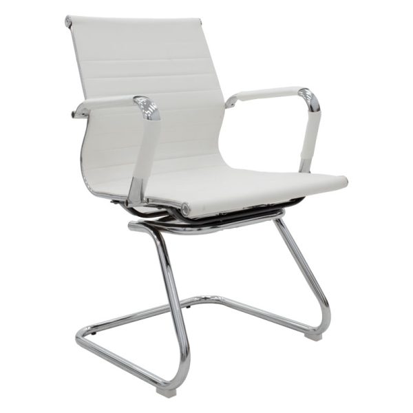 277 000004 Visitor office chair Valter pakoworld white pu 55.5x48x88cmOffice furniture > Visitor office chairs