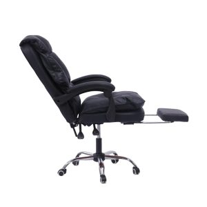 277 000012 2 7 Director's office chair with footrest Dietina pakoworld pu in black color 60x50x105-115cmOffice furniture > Labor office chairs
