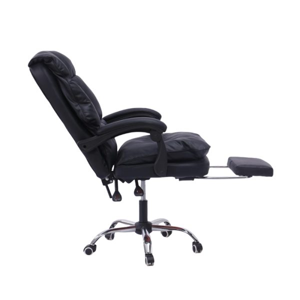 277 000012 2 7 Director's office chair with footrest Dietina pakoworld pu in black color 60x50x105-115cmOffice furniture > Labor office chairs