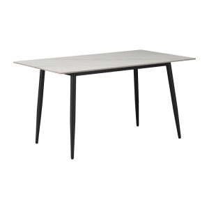 278 000002 5 Dining table Gustas pakoworld white marble sintered stone-black metal 140x80x75cmIndoor furniture > Dining Tables