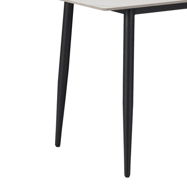 278 000003 2 2 Dining table Gustas pakoworld white marble sintered stone-black metal 160x80x75cmIndoor furniture > Dining Tables