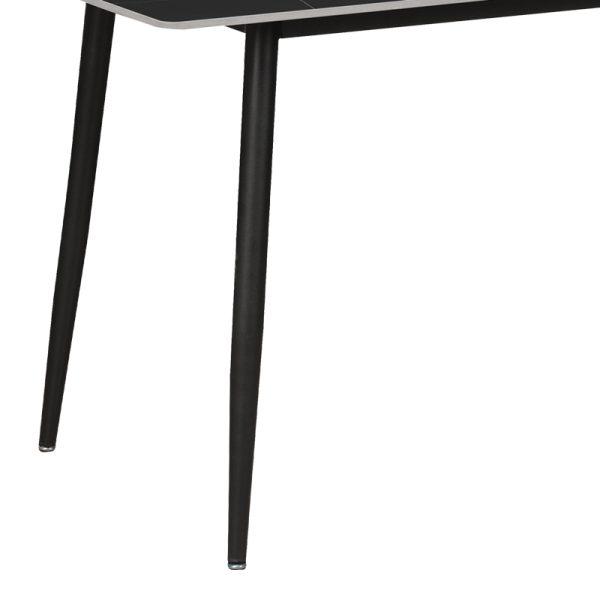 278 000008 2 6 Dining table Gustas pakoworld black marble sintered stone-black metal leg 140x80x75cmIndoor furniture > Dining Tables