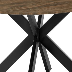 278 000012 3 6 Kitchen table Jeston pakoworld MDF walnut-black metal leg D120x75cmIndoor furniture > Dining Tables