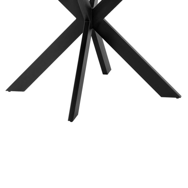 278 000012 4 6 Kitchen table Jeston pakoworld MDF walnut-black metal leg D120x75cmIndoor furniture > Dining Tables