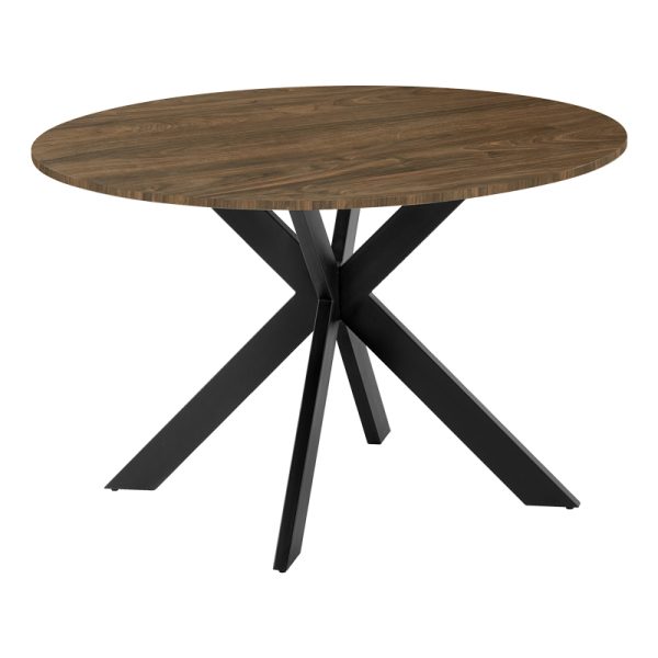 278 000012 9 Kitchen table Jeston pakoworld MDF walnut-black metal leg D120x75cmIndoor furniture > Dining Tables