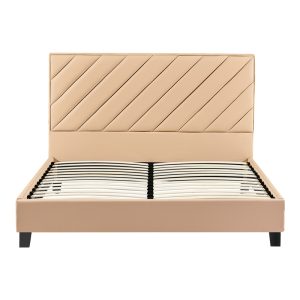 279 000007 3 2 Double bed Franky pakoworld pu beige 160x200cmSPRING OFFERS