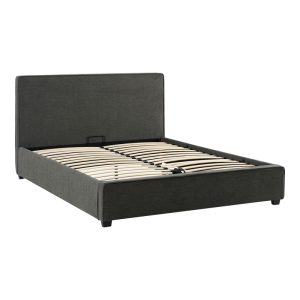 279 000011 2 5 Double bed Bedkapakoworld dark grey fabric 160x200cmIndoor furniture > Beds