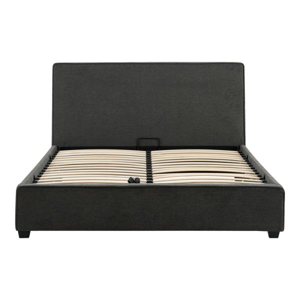 279 000011 4 5 Double bed Bedkapakoworld dark grey fabric 160x200cmIndoor furniture > Beds