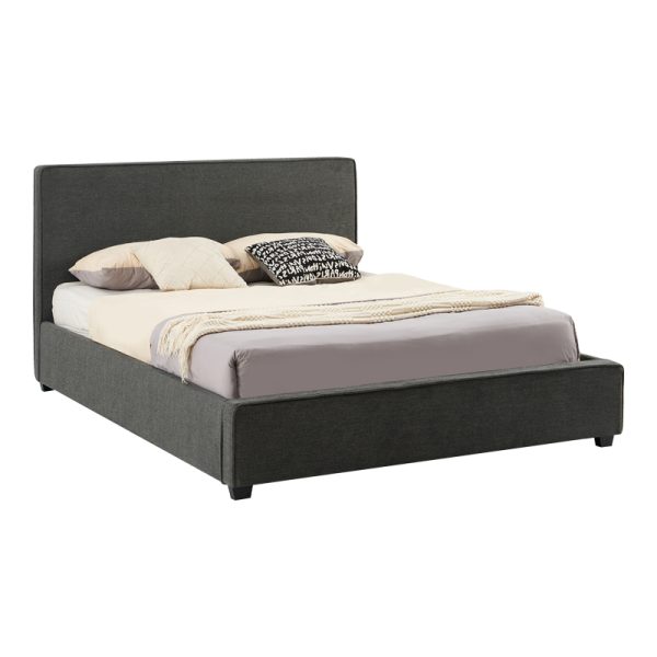 279 000011 8 Double bed Bedkapakoworld dark grey fabric 160x200cmIndoor furniture > Beds