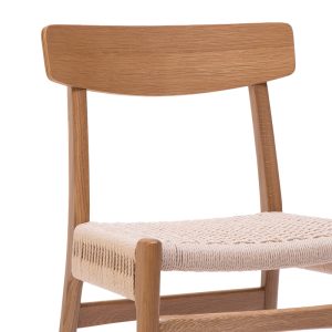 281 000003 4 5 Safal chair pakoworld oak oak wood-seat ecru rope 51x50x78cmBOHO CHIC > Chairs and Armchairs